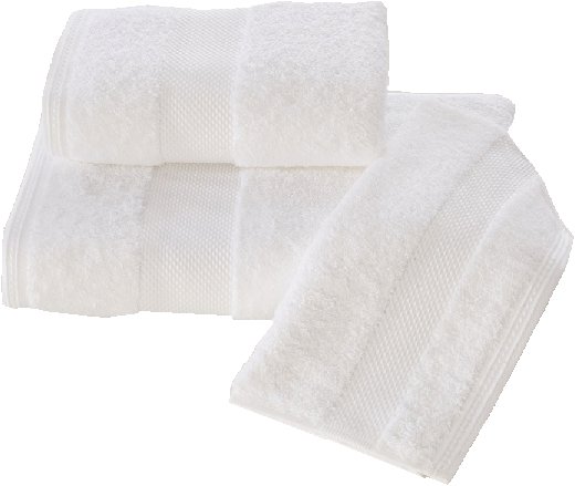 Soft Cotton - Sada ručníku a osušky DELUXE, 2 ks, bílá