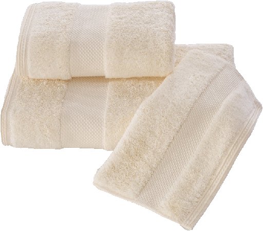 Soft Cotton - Sada ručníku a osušky DELUXE, 2 ks, krémová