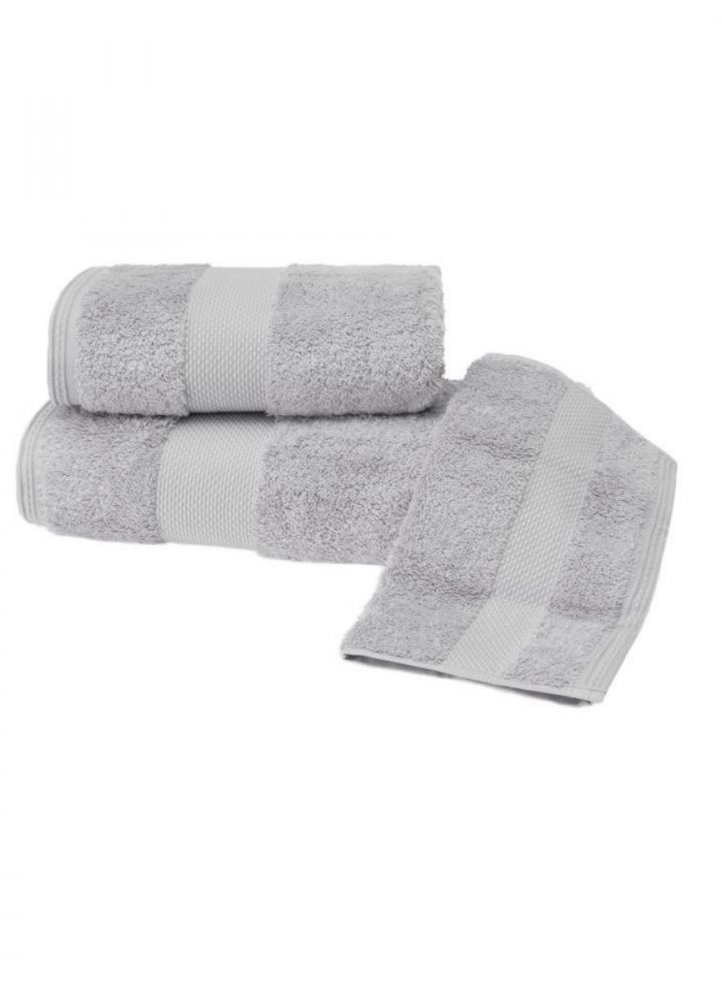 Soft Cotton - Sada ručníku a osušky DELUXE, 2 ks, světle šedá