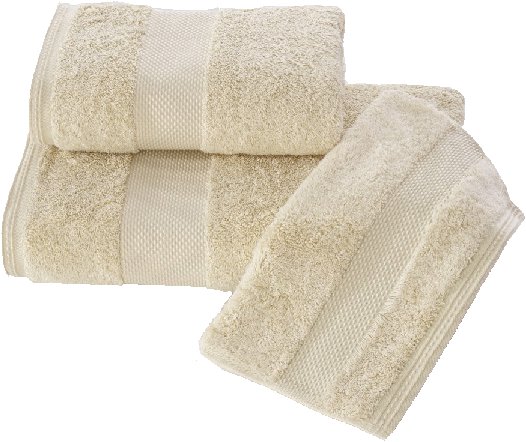 Soft Cotton - Sada ručníku a osušky DELUXE, 2 ks, světle béžová