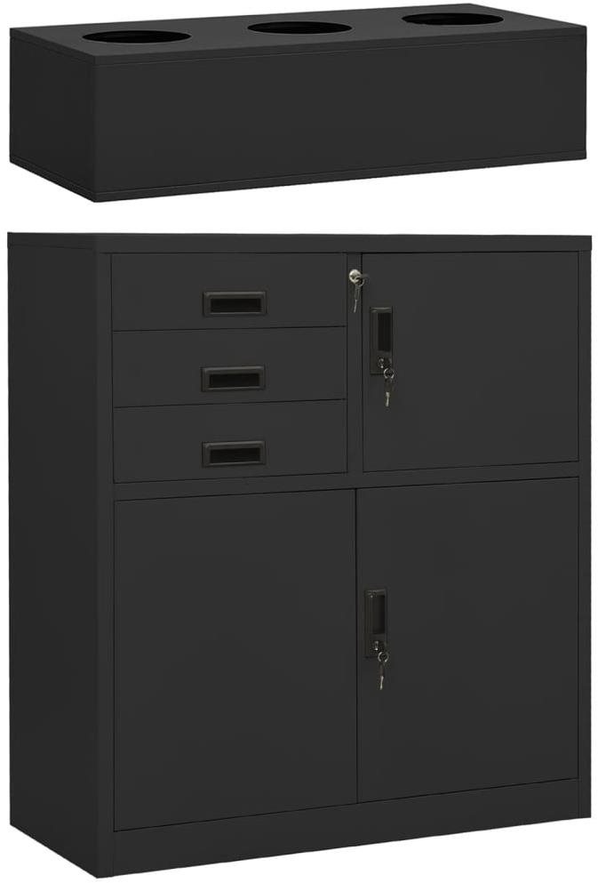 Antracitová skříň SHUMEE 90x40x180 cm