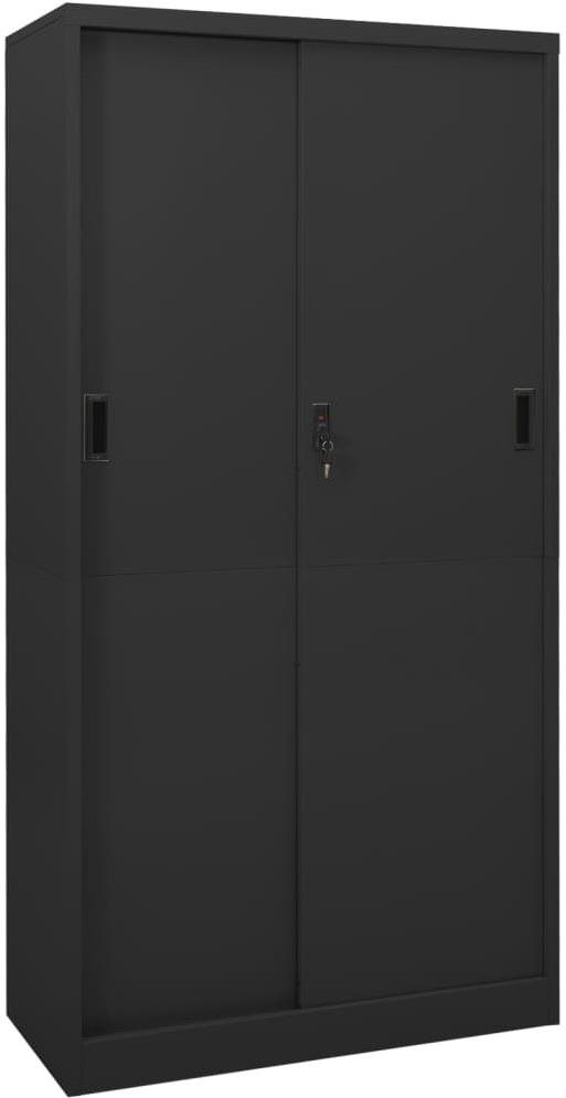 Skříň SHUMEE s posuvnými dveřmi antracit 90 × 40 × 90 cm