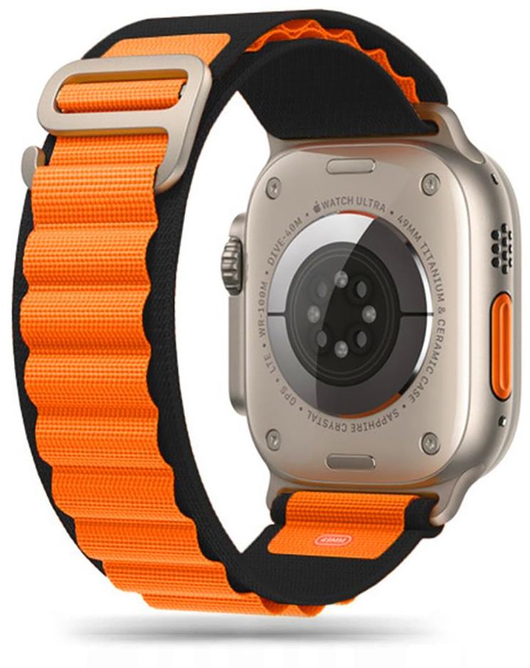 Tech-Protect Nylon pro Apple Watch 42/44/45/49mm, black / orange