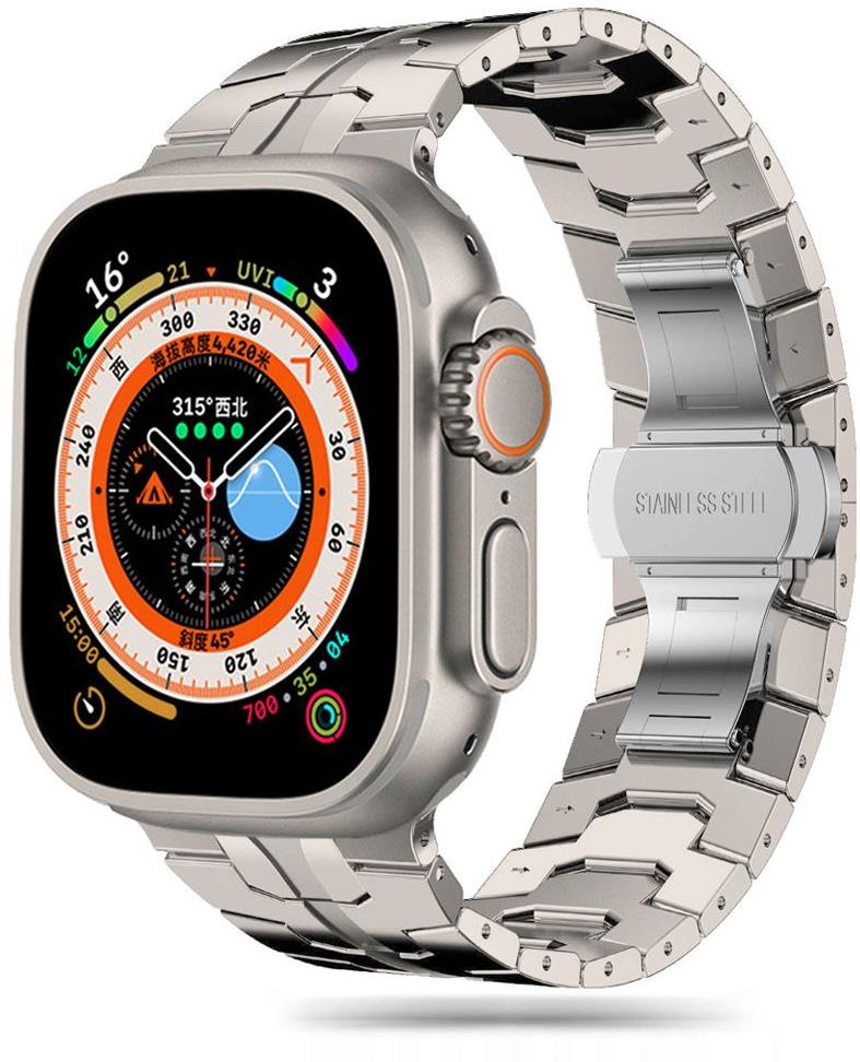 Tech-Protect Stainless Line pro Apple Watch 42/44/45/49mm, titanium