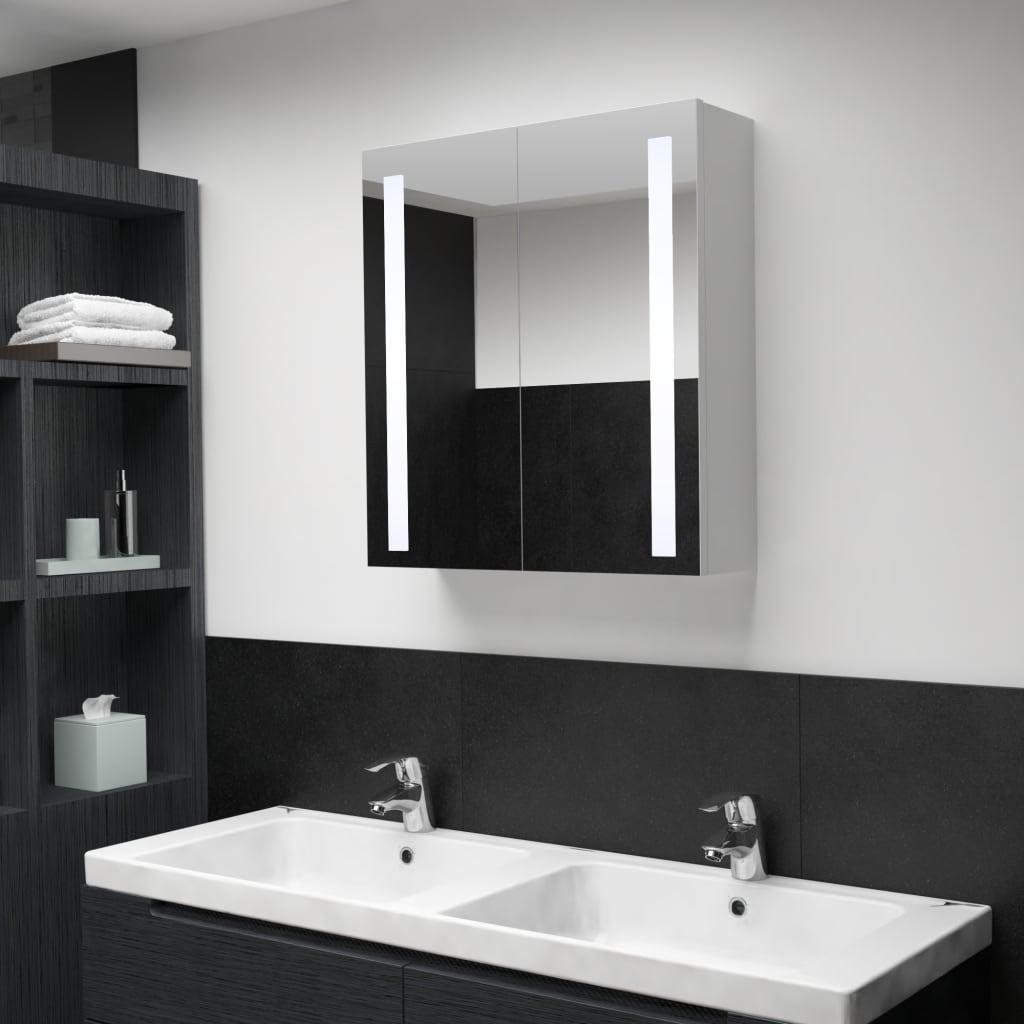 LED koupelnová zrcadlová skříňka 62 x 14 x 60 cm
