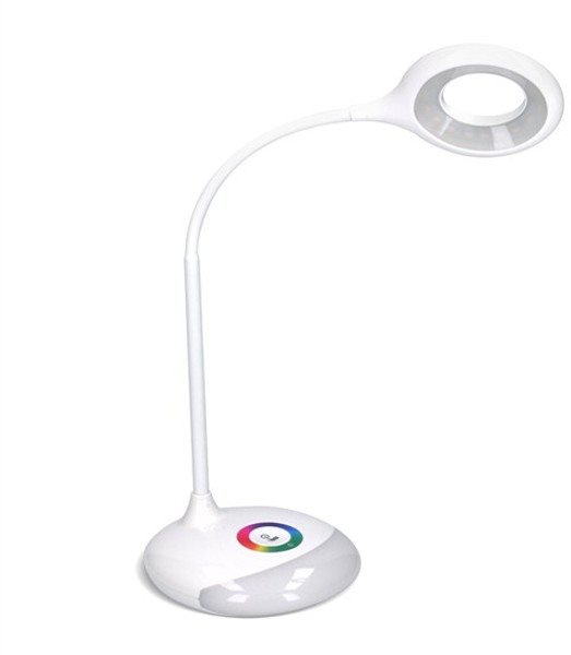 Solight LED stolní lampička nabíjecí, 5W, RGB podsvícení, stmívatelná, USB napájení