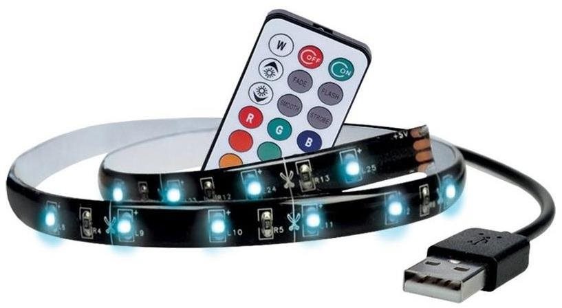 Solight SADA 2x LED RGB Pásek pro TV s dálkovým ovladačem IP65 LED/USB 50cm
