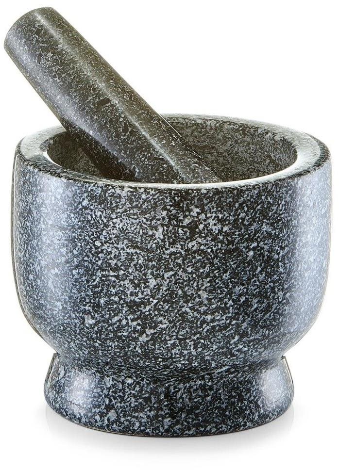 Zeller, Kuchyňský Hmoždíř GRANIT s paličkou, černý, 12×10 cm,