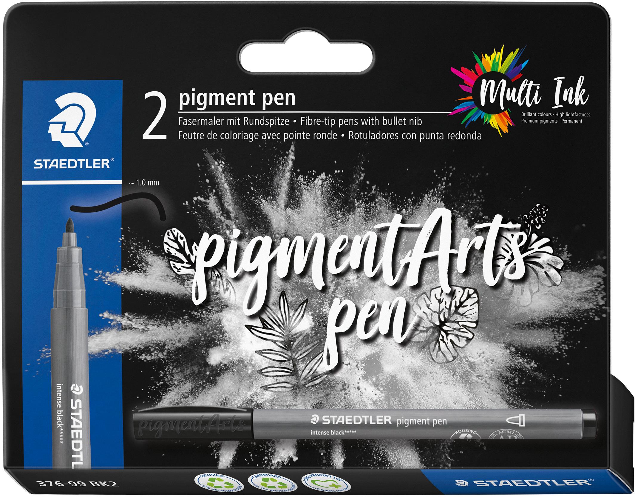 STAEDTLER 376 Pigment marker 1 mm Black, 2 ks