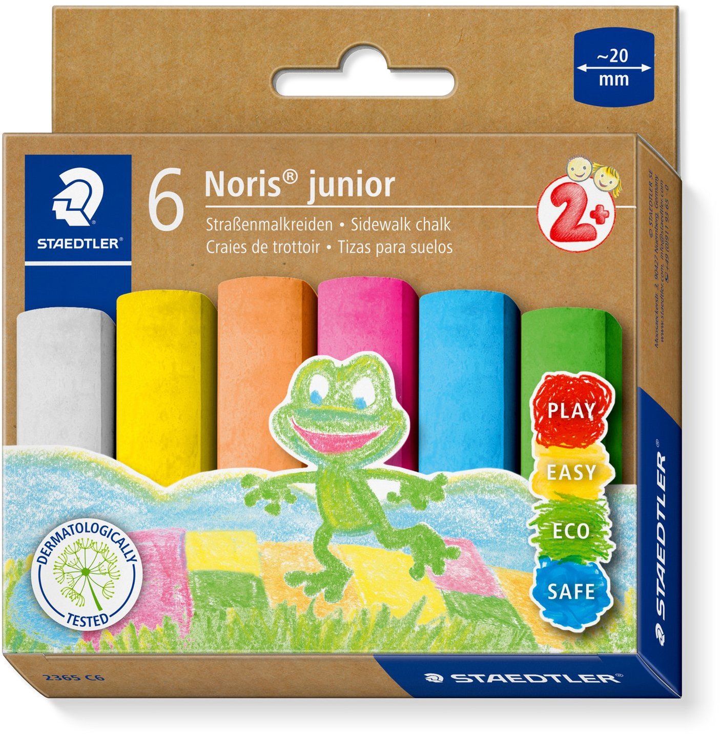 STAEDTLER Noris Junior chodníkové, bezprašné, 6 barev