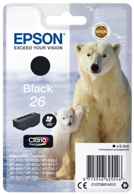 Epson T2601 černá inkoustová kazeta