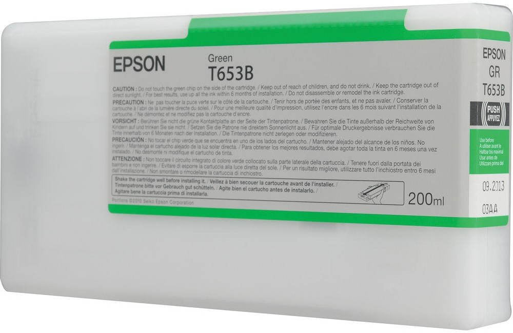 Inkoustová náplň Epson T653B zelená