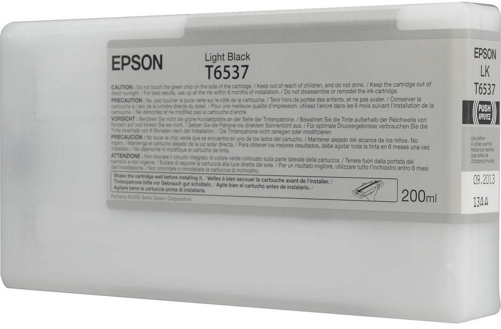 Inkoust Epson T6537 světle černá v balení