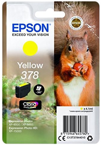 Žlutá inkoustová náplň Epson T3784 č.378