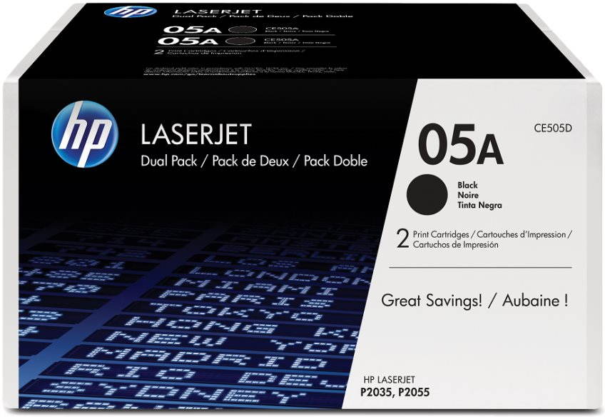 HP CE505D č. 05A Dual Pack černý 2ks originální