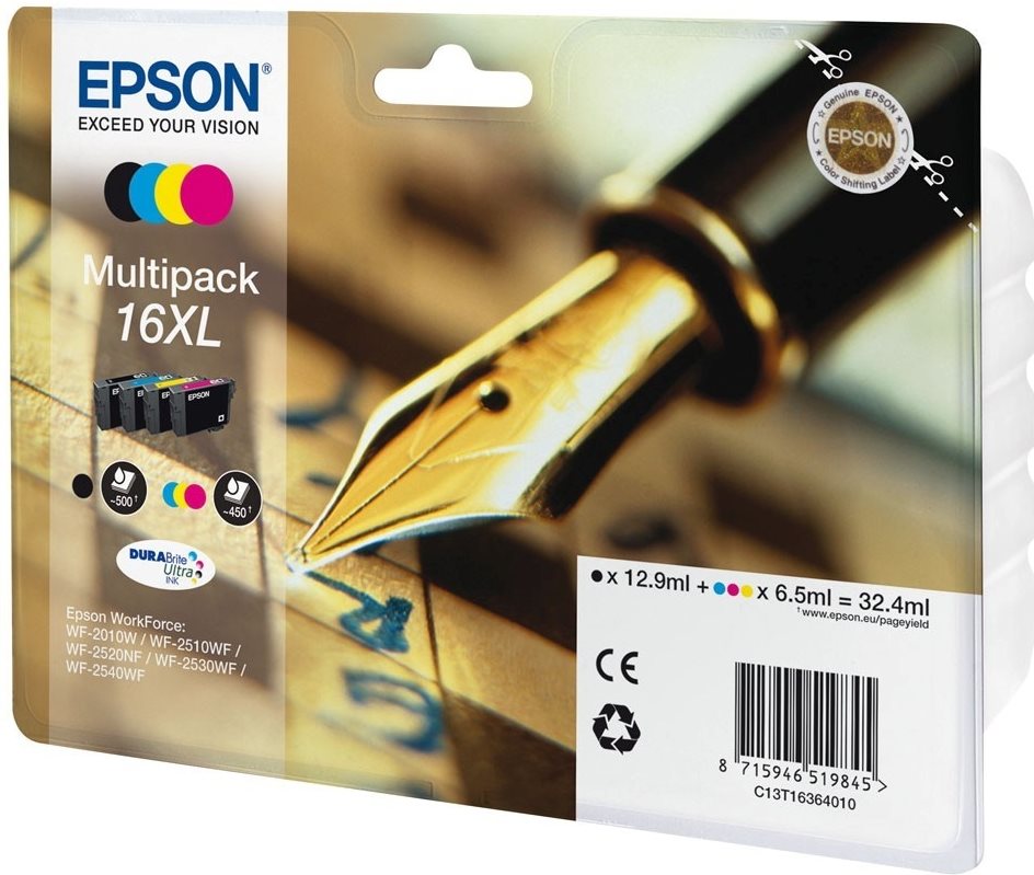 Epson T1636 XL Multipack s inkoustovými kazetami.