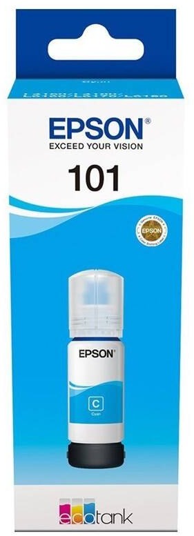 Epson 101 EcoTank Cyan ink bottle azurová