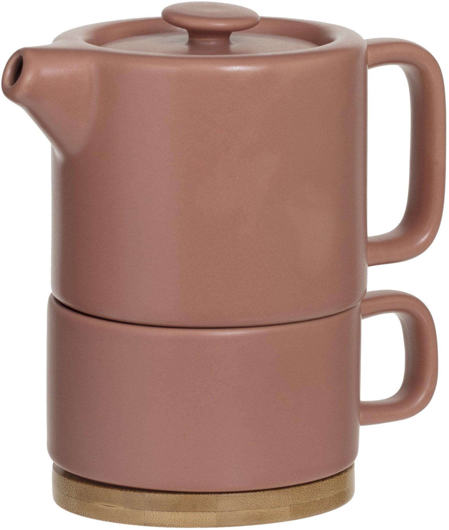 Secret de Gourmet Konvice čajová s šálkem NATURAL, 800 ml, terakotová barva