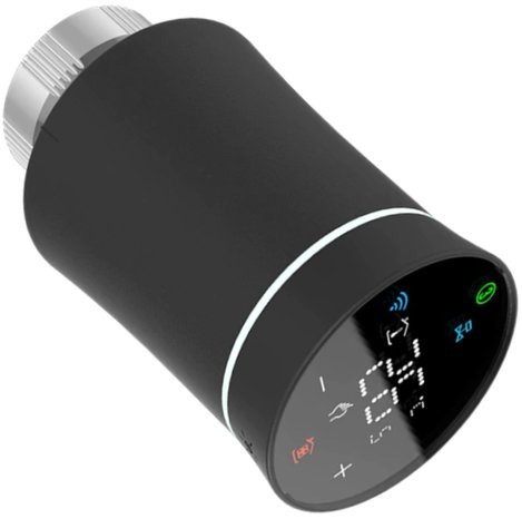 Secutek Chytrá termostatická hlavice černá ZigBee 3.0