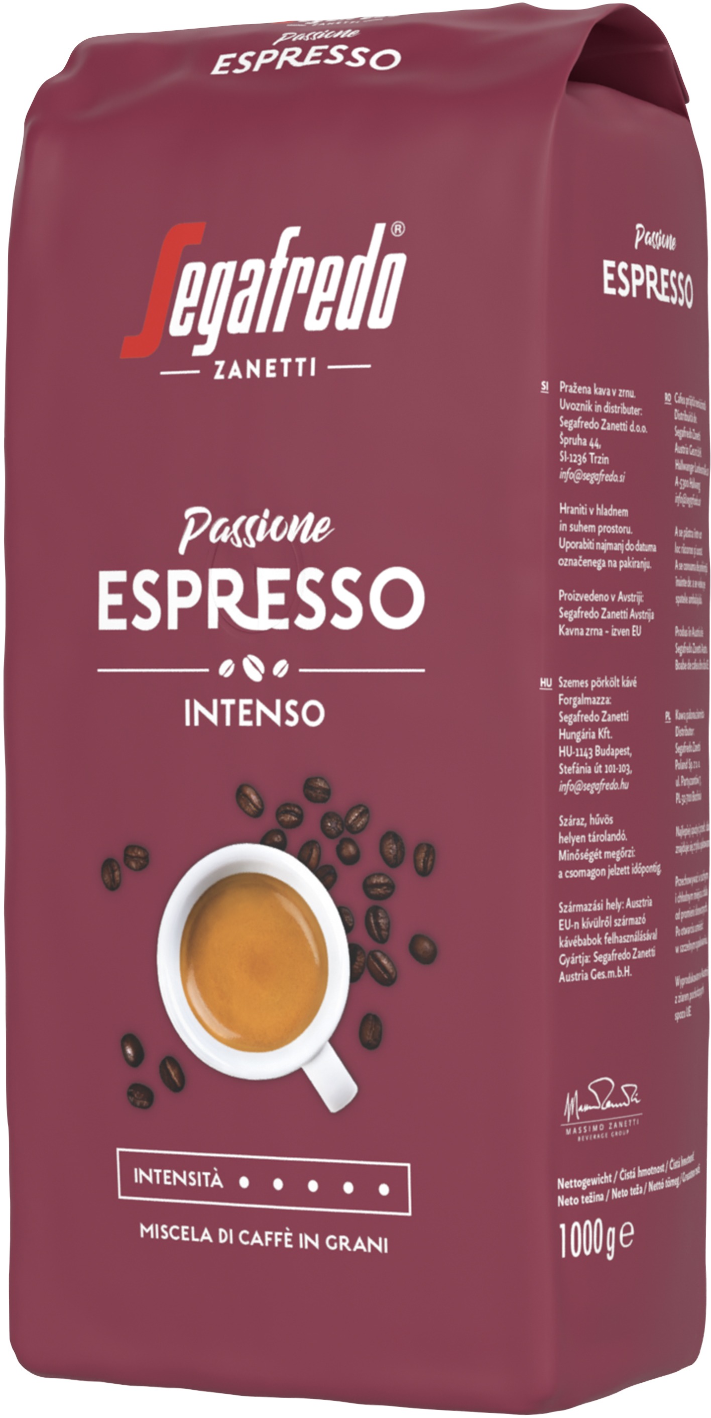 Segafredo Passione Espresso 1000 g zrnková