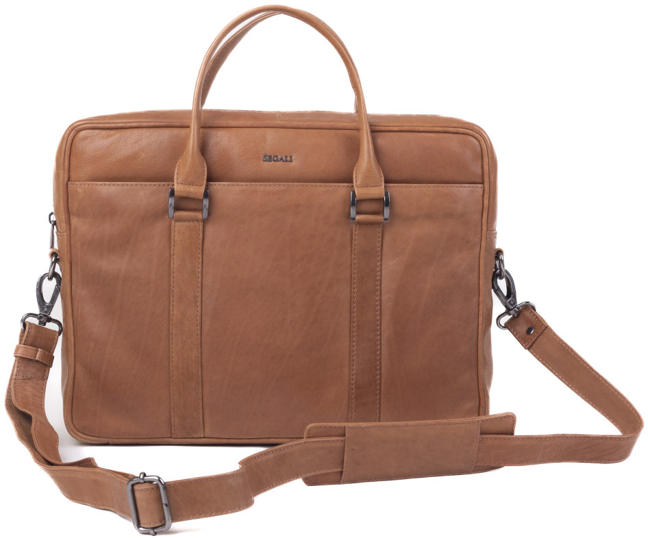 SEGALI Pánská kožená taška, koňak