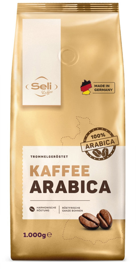 Seli Kaffee 100% Arabica, zrnková káva, 1000 g V617111