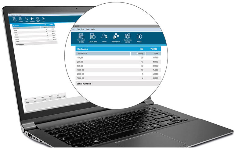 SAFESCAN Software pro počítání peněz