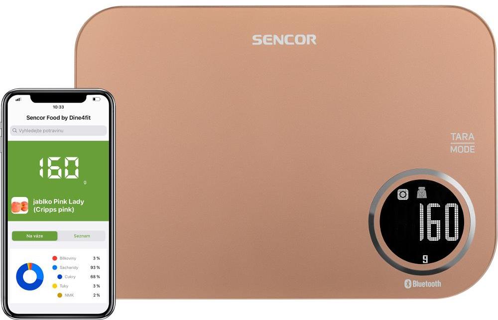 Sencor SKS 7076GD Chytrá kuchyňská váha