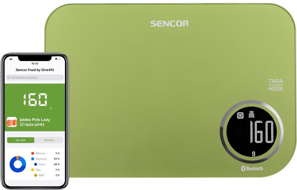 SENCOR SKS 7070GG Chytrá kuchyňská váha