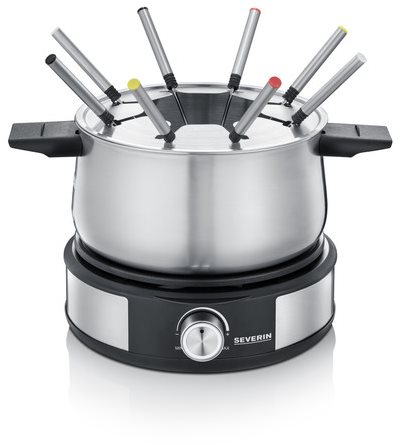 Palačinkovač 2V1 FO 2471, s fondue setem, černá, Severin