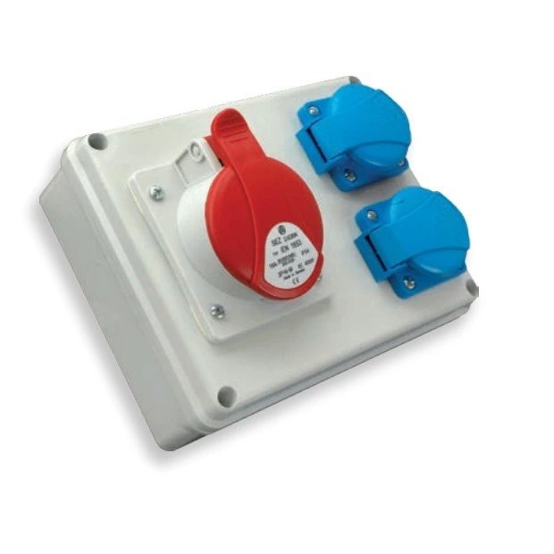 SEZ-CZ Minizásuvková rozvodnice Praktik, IP 54, 1 × 1653, 2 × 230 V