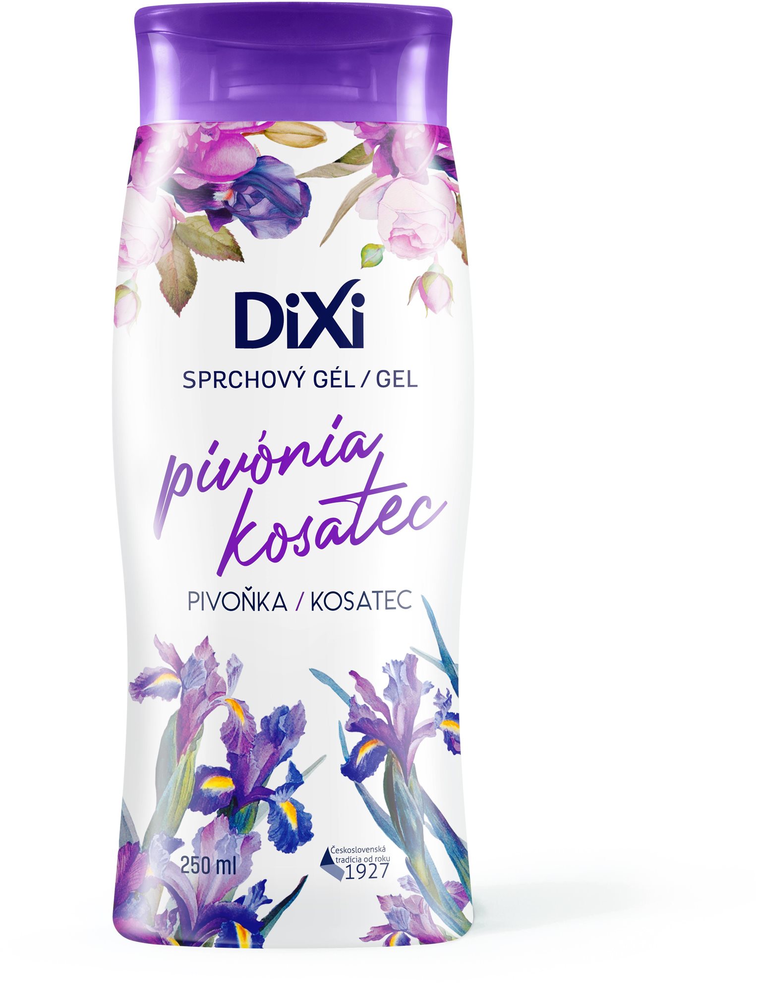DIXI Sprchový gel Pivoňka & Kosatec 250 ml