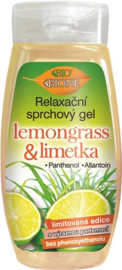 BIONE COSMETICS Bio Lemongrass a Limetka Relaxační sprchový gel 260 ml