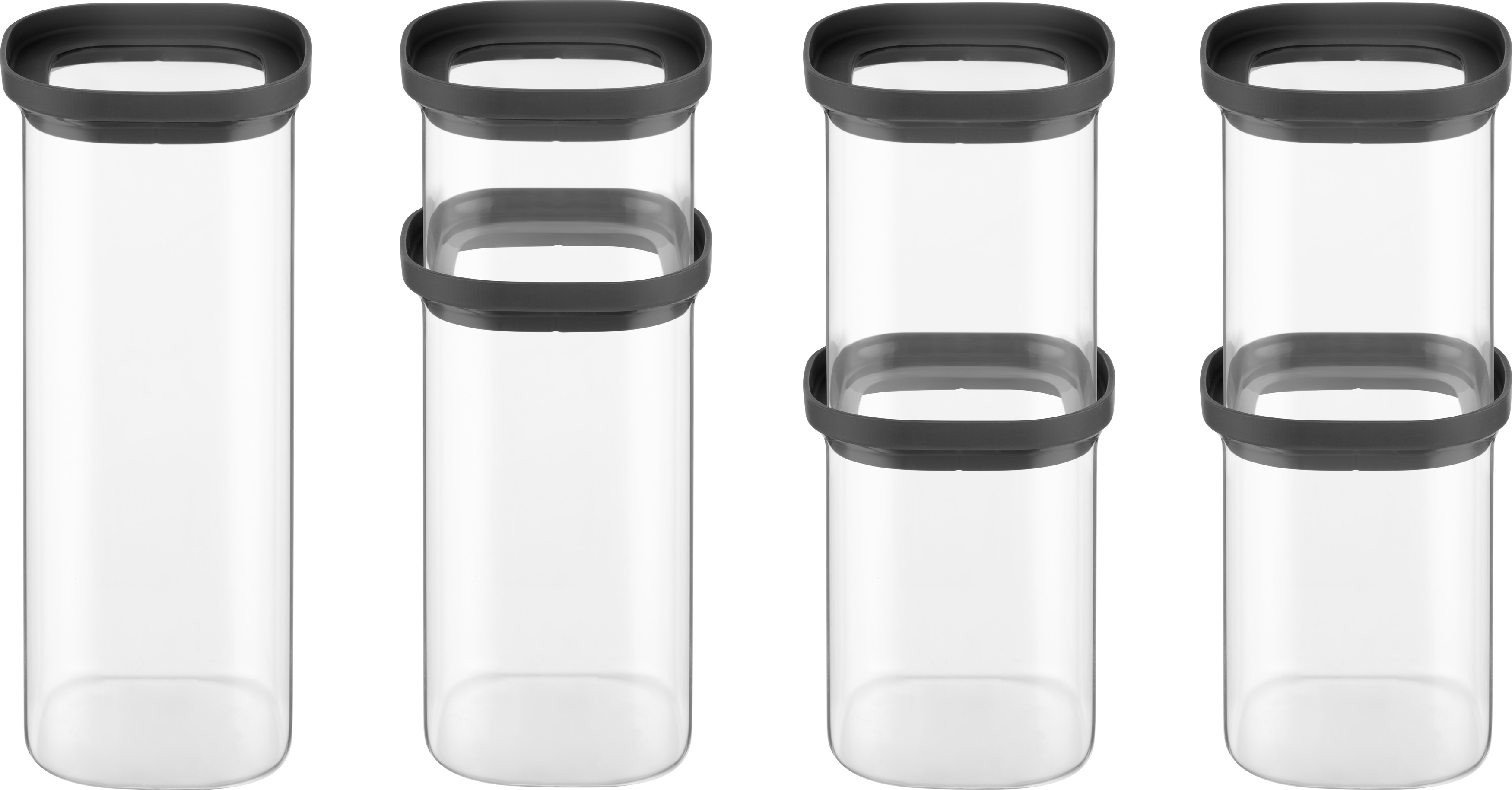 Siguro Sada dóz na potraviny ViewStash, 0,5 l + 4 x 1 l + 1,5 l + 2 l, 7 ks