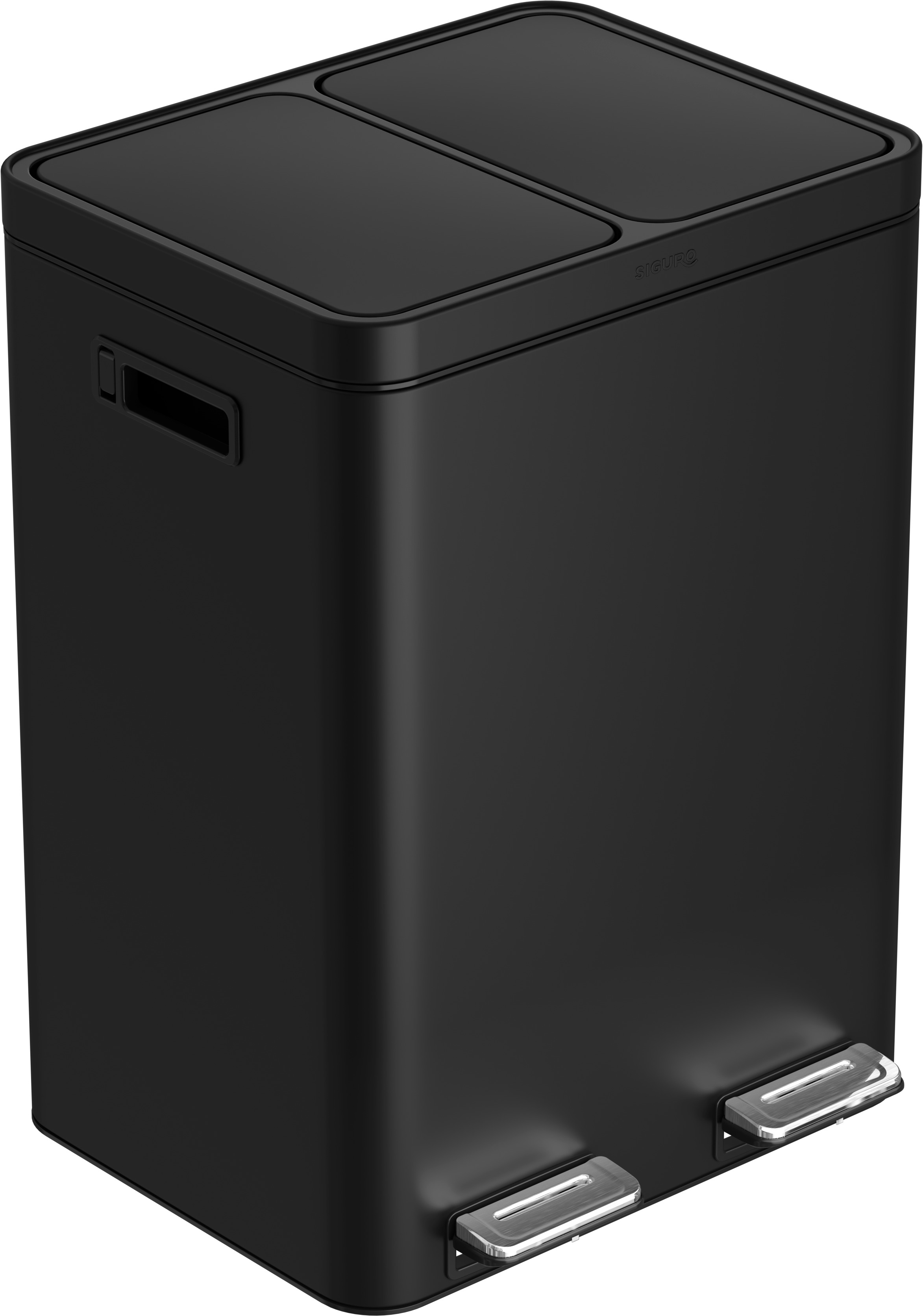 Siguro Odpadkový koš Smart2Sort černý, 2 nádoby na tříděný odpad, 2 x 20 l