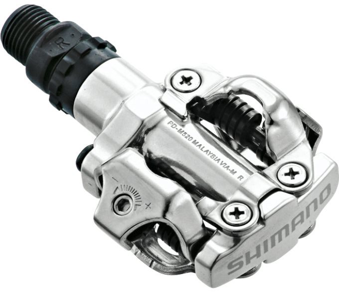 Shimano PD-M520 SPD zarážky SM-SH51 stříbrné