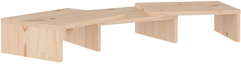 Shumee Stojan na monitor, 60 × 24 × 10,5 cm, masivní borové dřevo