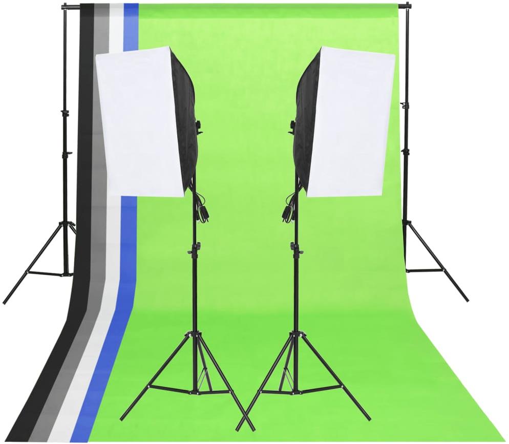 SHUMEE Sada studiových světel s pozadími a softboxy