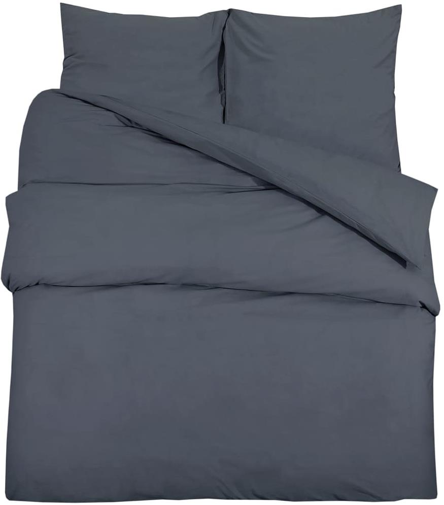 Shumee Sada ložního prádla 1+2 antracitová 200 × 200 cm mikrovlákno, polštáře 60 × 70 cm