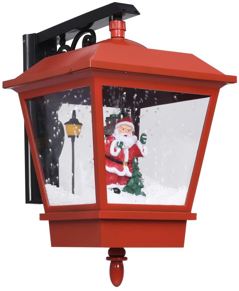 Shumee vánoční závěsná lampa LED světla a santa červená 40 × 27 × 45 cm