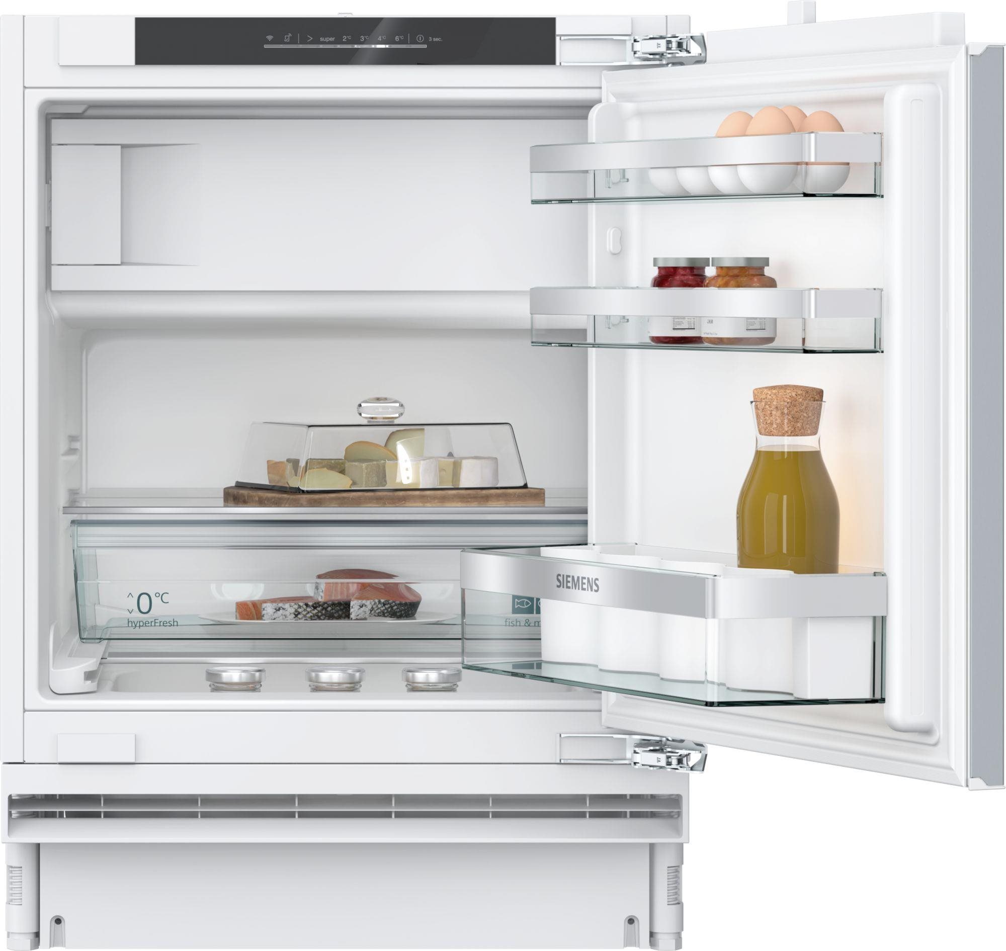 Podstavná lednice Siemens s mrazicí částí 82 x 59,8 cm ploché panty s jemným dovíráním KU22LADD0