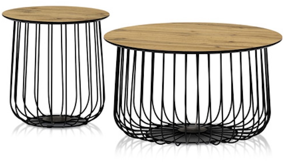 Set dvou konferenčních stolků Autronic AF-3007 OAK z divokého dubu