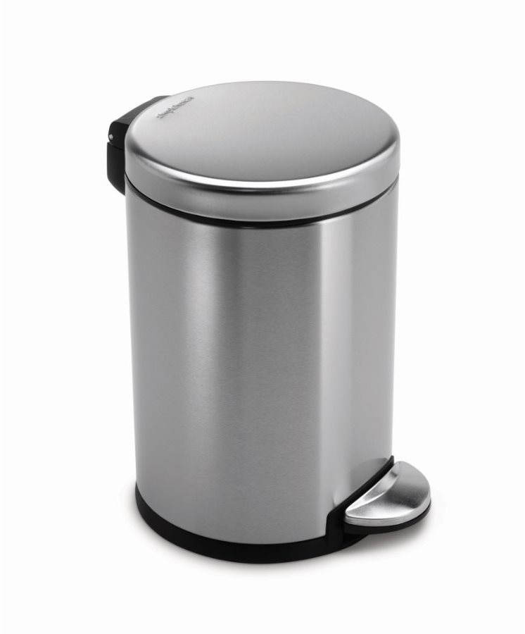 Simplehuman Pedálový koš 4.5l, kulatý, matná ocel, FPP