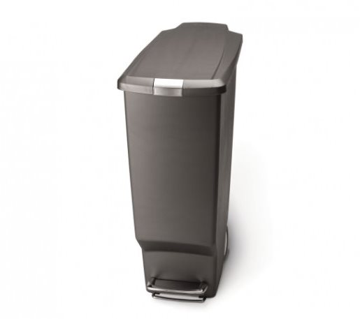 Simplehuman Pedálový koš na odpadky 40l, úzký, šedý plast