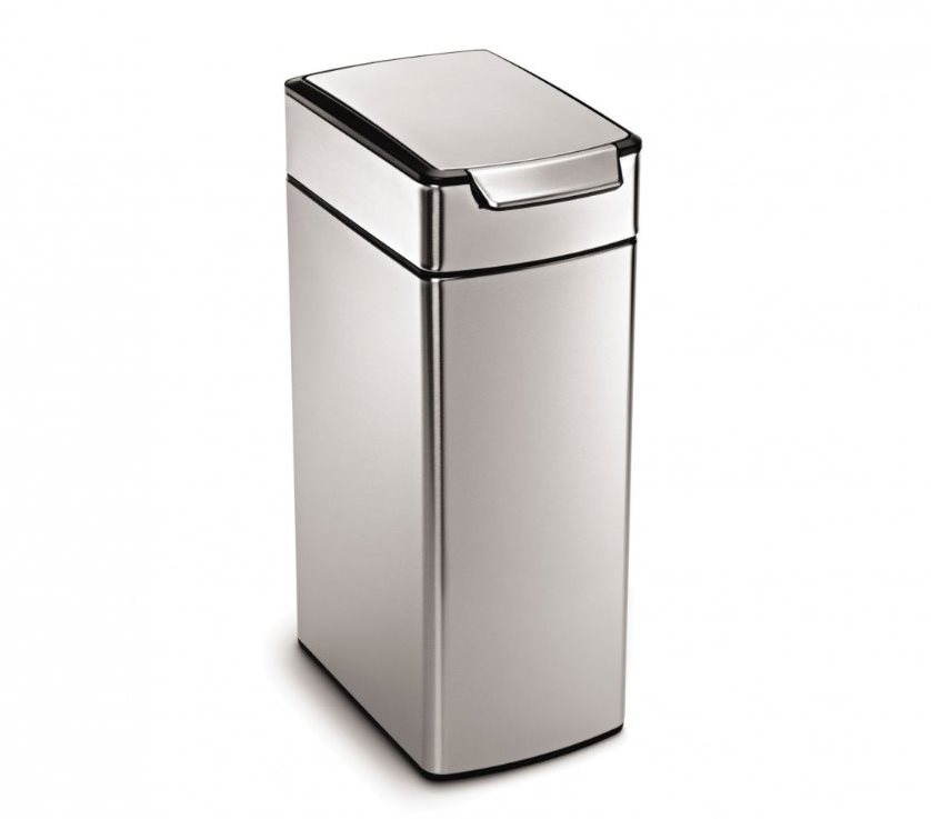 Simplehuman Dotykový koš 40l, úzký, matná ocel, FPP