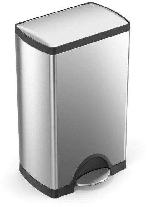 Simplehuman Koš na tříděný odpad 30/16l, obdélníkový, matná ocel, FPP