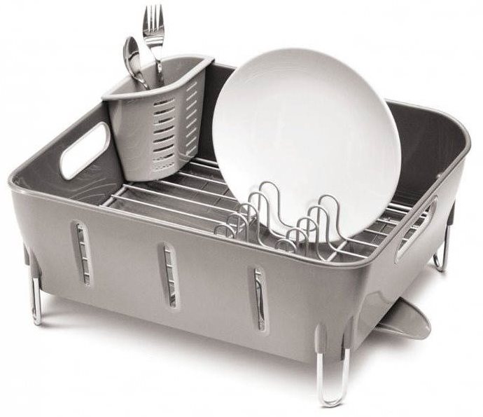 Simplehuman Odkapávač na nádobí Compact, šedý plast