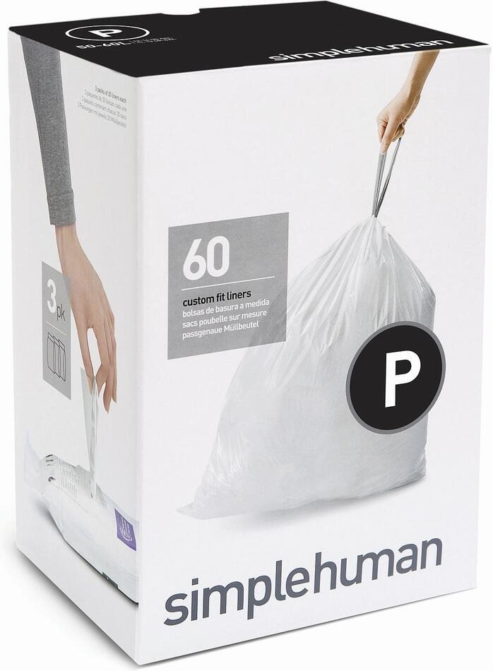 Simplehuman Sáčky do koše typ P, 45-60l, 3 x balení po 20 ks (60 sáčků)