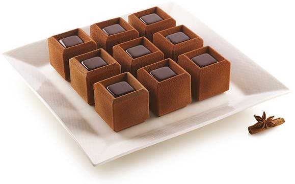 Silikomart Silikonová pečicí forma na mini dezertu Silikomart Mosaico 9ks