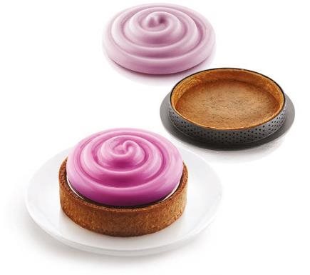 Silikomart Sada na pečení dortu s vykrajovátkem Silikomart Kit Mini Tarte Twist